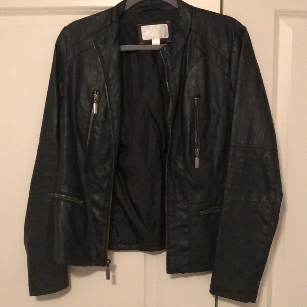 Black Faux Leather Jacket